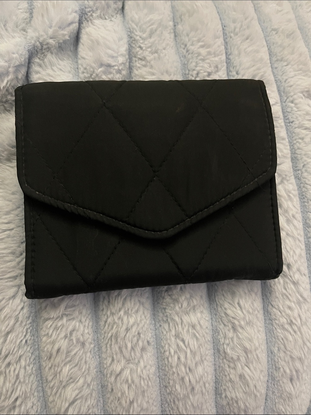 Vera Bradley Quilted Black Trifold Wallet